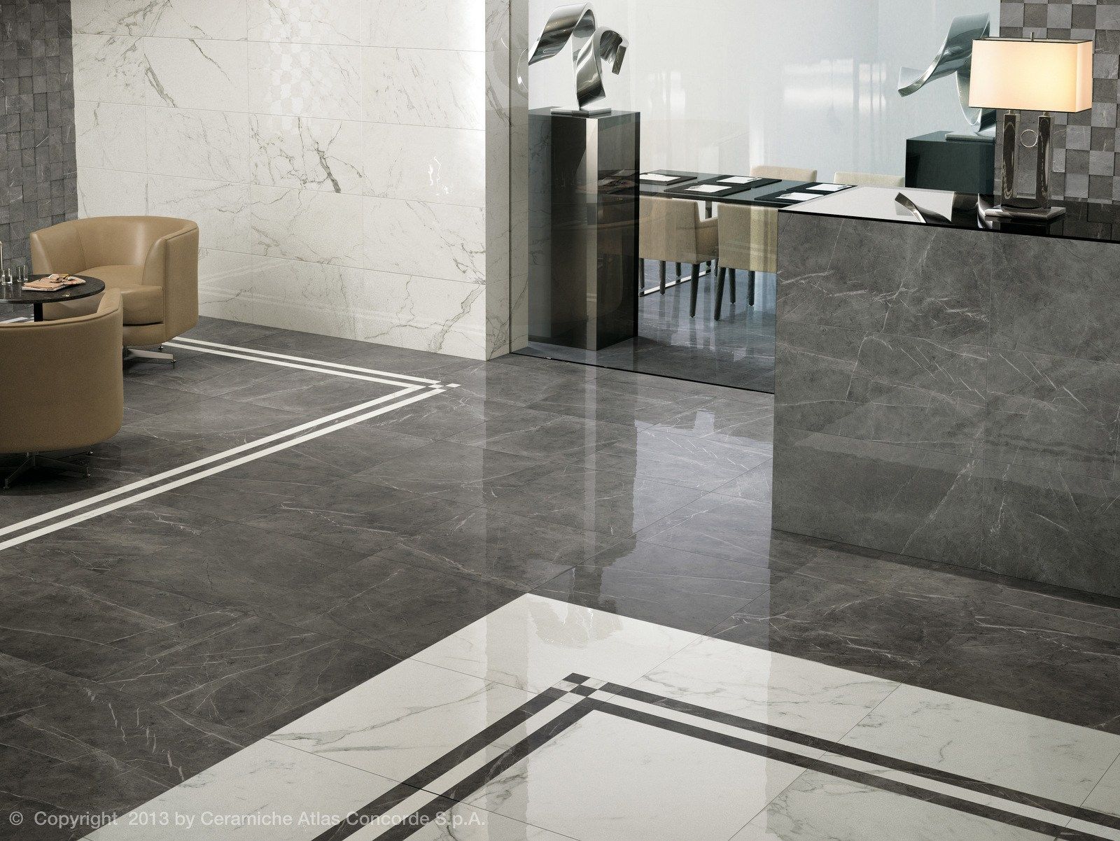 Пол из керамогранита с мраморным эффектом Atlas Concorde ARCH-00139061 - Вид №6