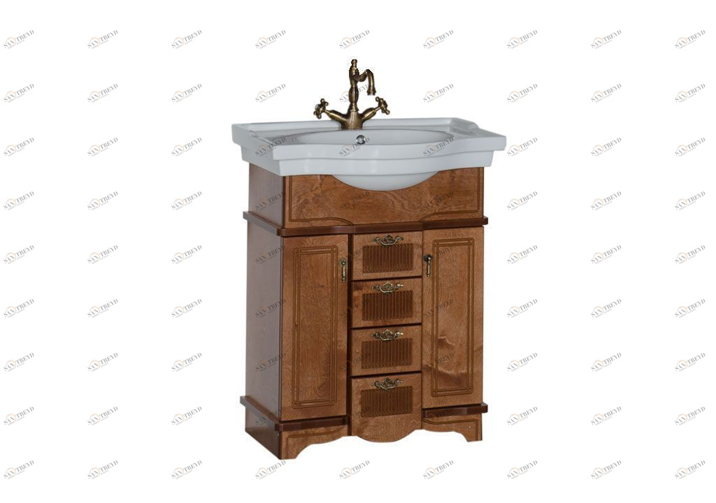 Тумба с раковиной Aquanet Луис 70 темный орех 0018172800181675