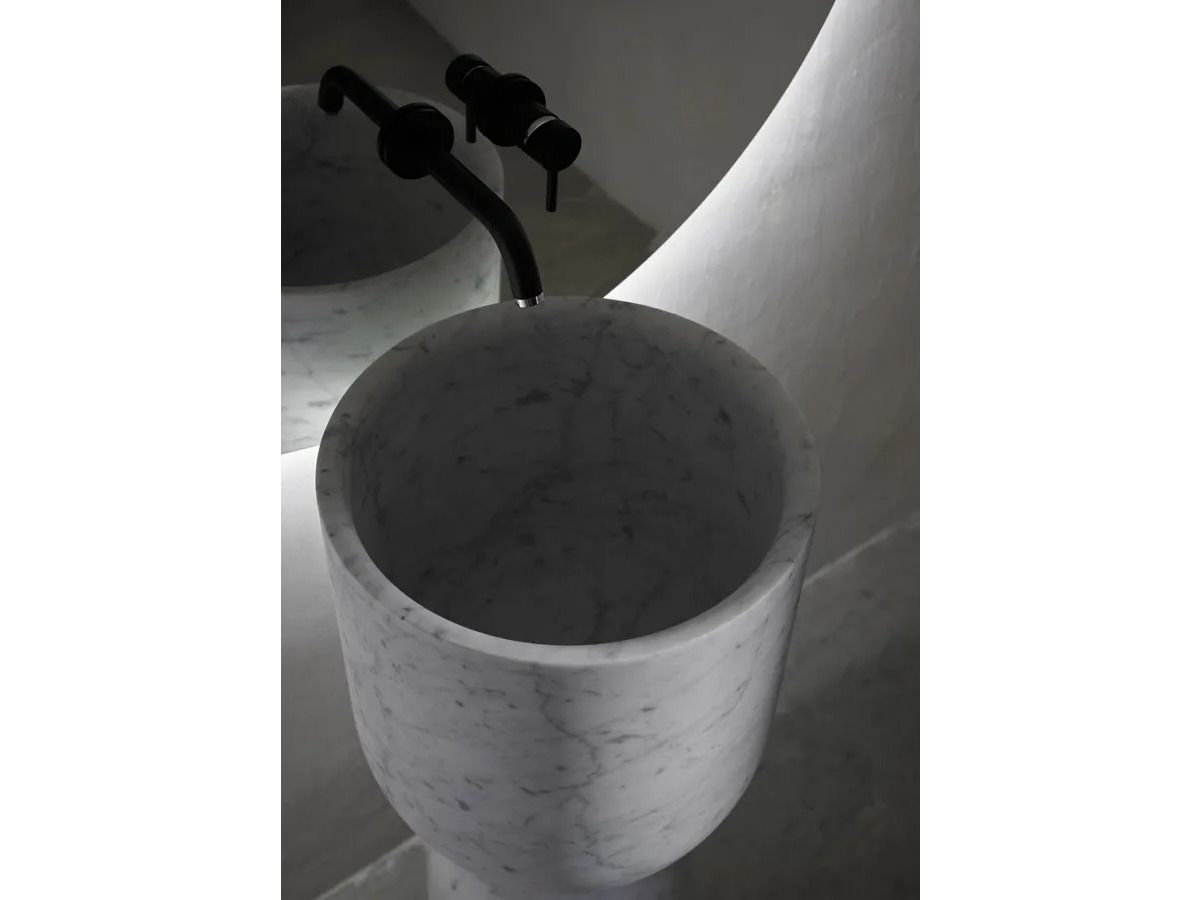 Одинарный круглый отдельно стоящий умывальник из мрамора Inbani ORIGIN ARCH-00039599 - Вид №6