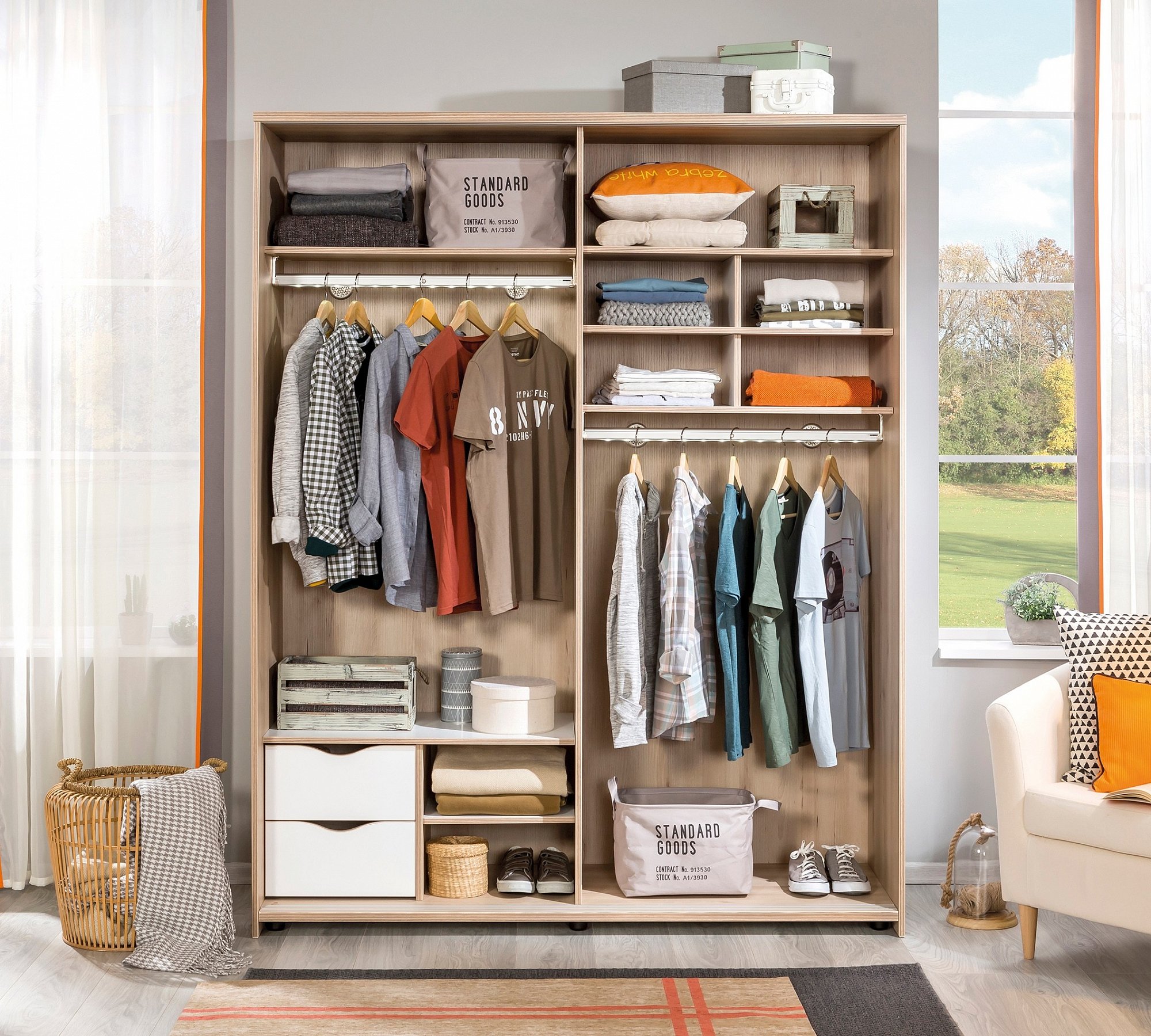 Шкаф-купе двухдверный бежевый Dynamic CILEK DYNAMIC 00-3832625 Бежевый Santreyd  - Вид №1