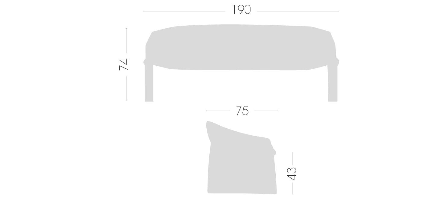 Трехместное кресло с мягкой обивкой и подлокотниками GABER Majorette ARCH-00073972 - Вид №3