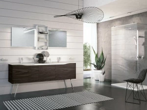 BMT Тумба под умывальник двойная с зеркалом Sound.swing