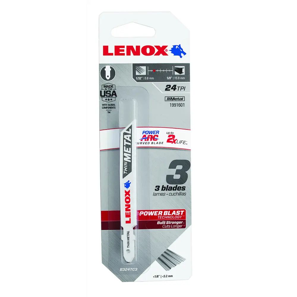 Пилки для лобзика по металлу B324TC Lenox, 3 шт. 82582657 STLM-2120040  - Вид №4