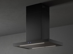 Островная вытяжка из нержавеющей стали со встроенным освещением