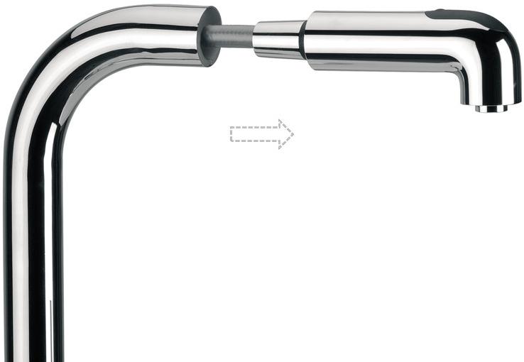 Remer Rubinetterie Смеситель для кухни из хромированной латуни с вытяжным душем Gourmet Q 82 c - Вид №1