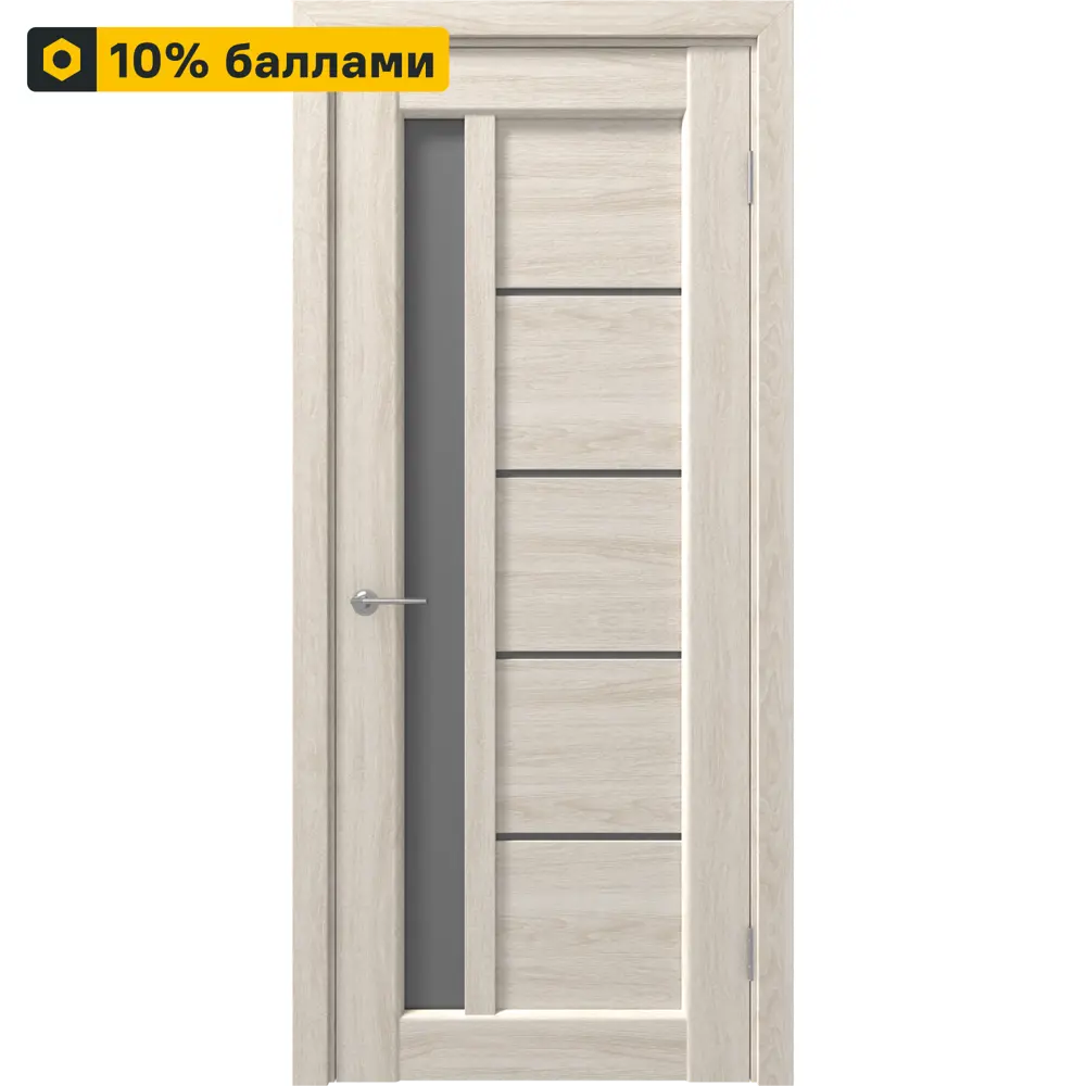 Межкомнатная дверь ARTENS Брио с остеклением, дуб филадельфия 60×200 см 83859912 STLM-0045038