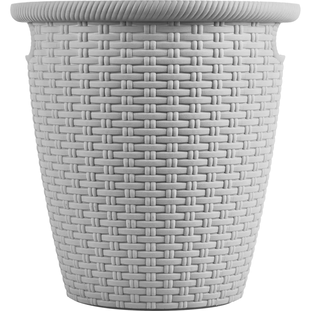Кашпо для цветов Ingreen Rattan ø38 см v30 л пластик серый STLM-2019036