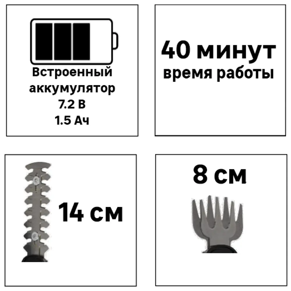 Ножницы аккумуляторные Sterwins  8 В 1x1.5 Ач АКБ и ЗУ входит в комплект STLM-2130623 - Вид №6