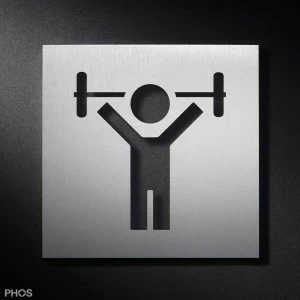 PS4501 Знак пиктограммы мужского фитнес-зала PHOS