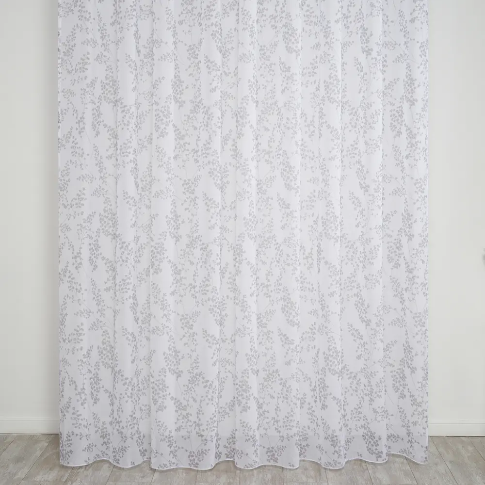 Тюль на шторной ленте Фрейя 300x260 см цвет серый 88221587 STLM-2207160 Santreyd 