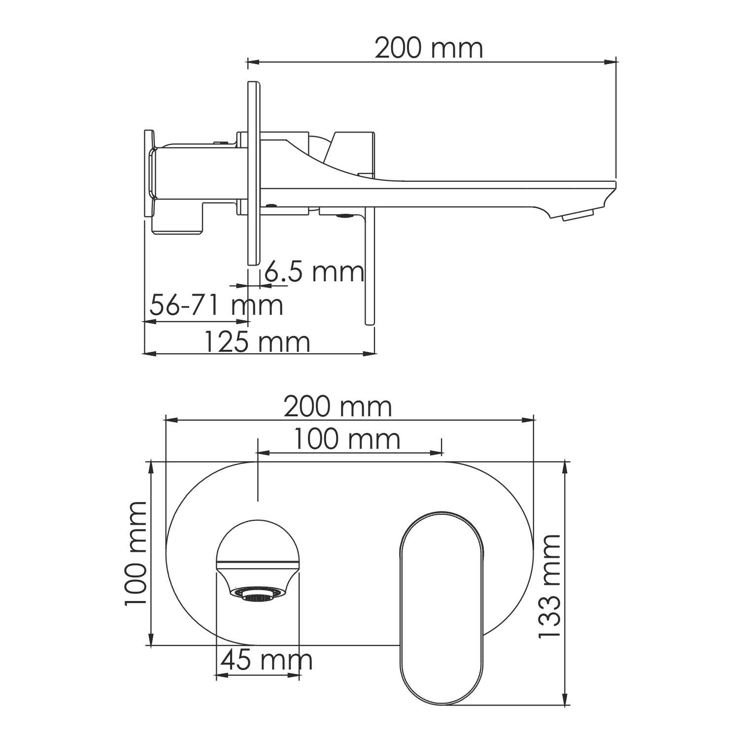 7430 Elbe Встраиваемый смеситель для раковины WasserKRAFT Elbe 7400  - Вид №1