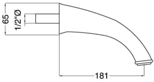 Излив MIGLIORE Ricambi ML.RIC-19313.CR, хром  - Вид №3