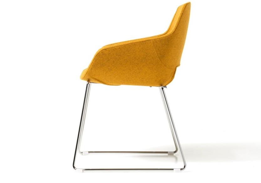 Diemme Тканевый стул на санках с подлокотниками Clea plus sun-id-1410610 - Вид №2