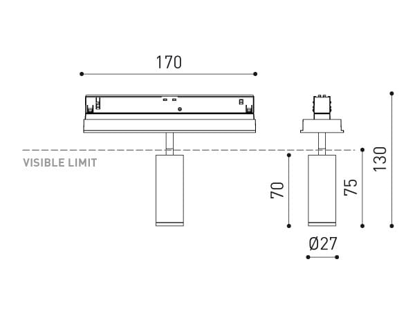 Профиль линейного потолочного освещения для прожекторов Arkoslight Black Foster Custom ARCH-00021773 - Вид №8