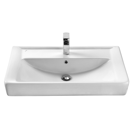1WH302084 Подвесная раковина настенная прямоугольная AQUATON АМЕРИНА ДАКОТА белая - Вид №1