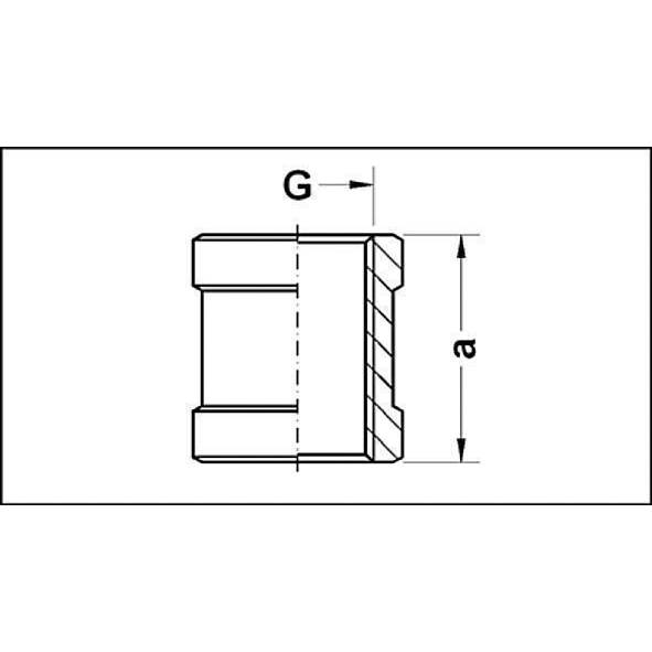 255134C SANHA 551 муфта, хромированная латунь 3/4 мм  - Вид №1