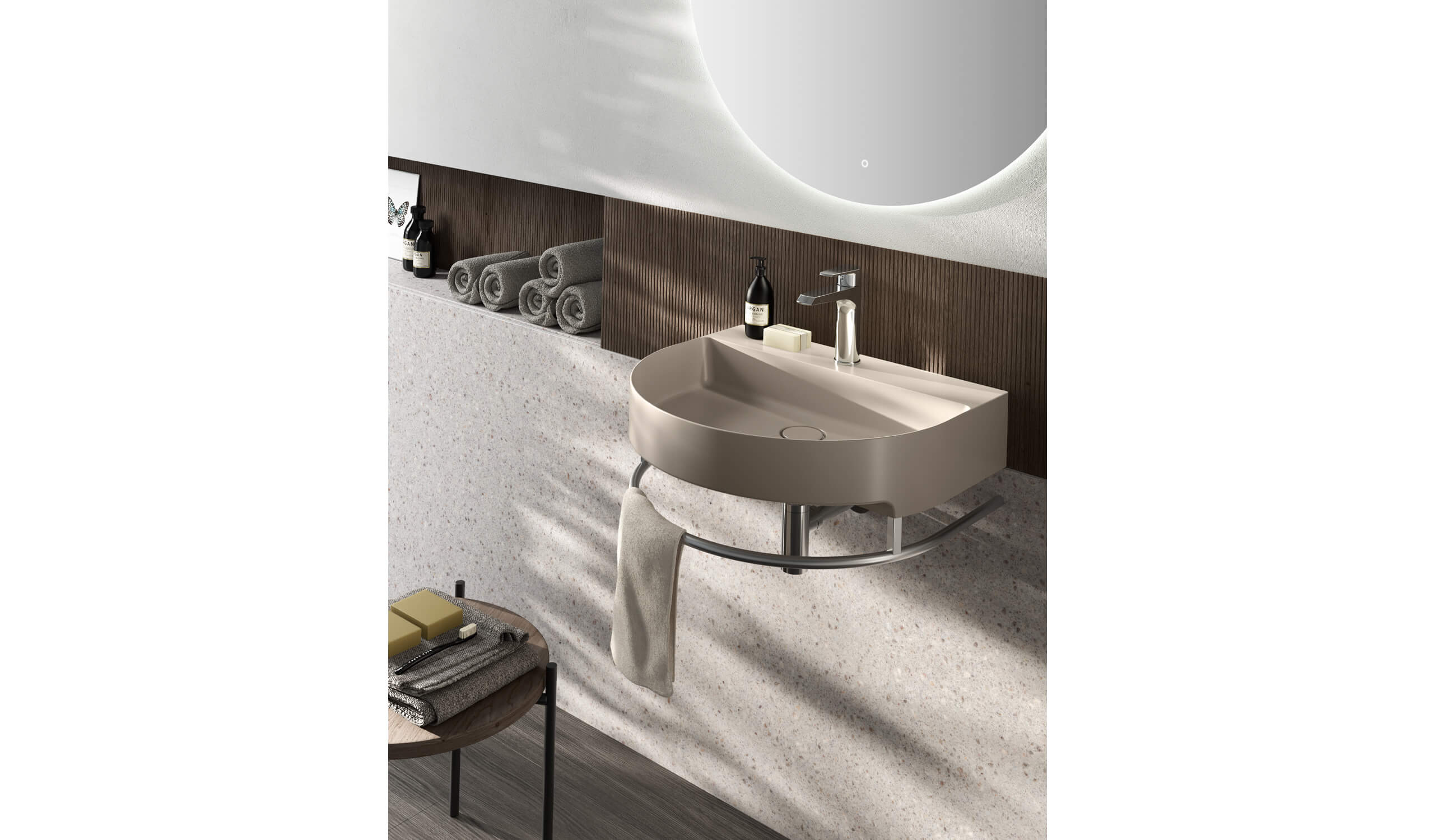 Керамическая столешница с держателем для полотенец Gruppo Geromin Arko ARCH-00145916 - Вид №1