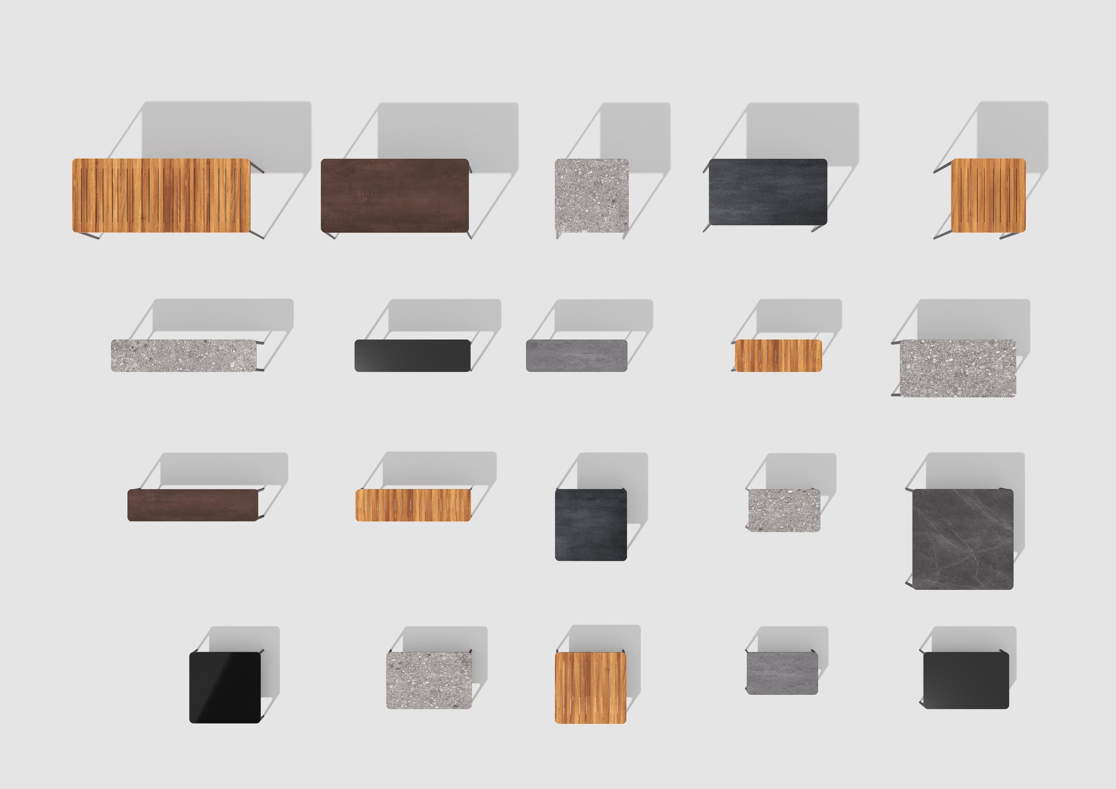 Прямоугольный садовый столик в ироко Sovet Italia ARCH-00076948 - Вид №1