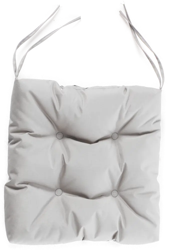 ТУБА-ДУБА Подушка декоративная для стула серого цвета 40х40 см 84253123