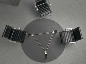 Bralco Круглый стол для переговоров из стекла Rail