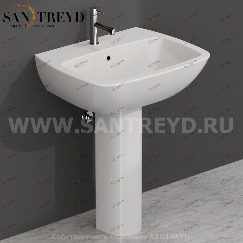 LE005BI Пьедестал 65 см цвет Белая глазурь Globo DAILY Италия Ceramica Globo