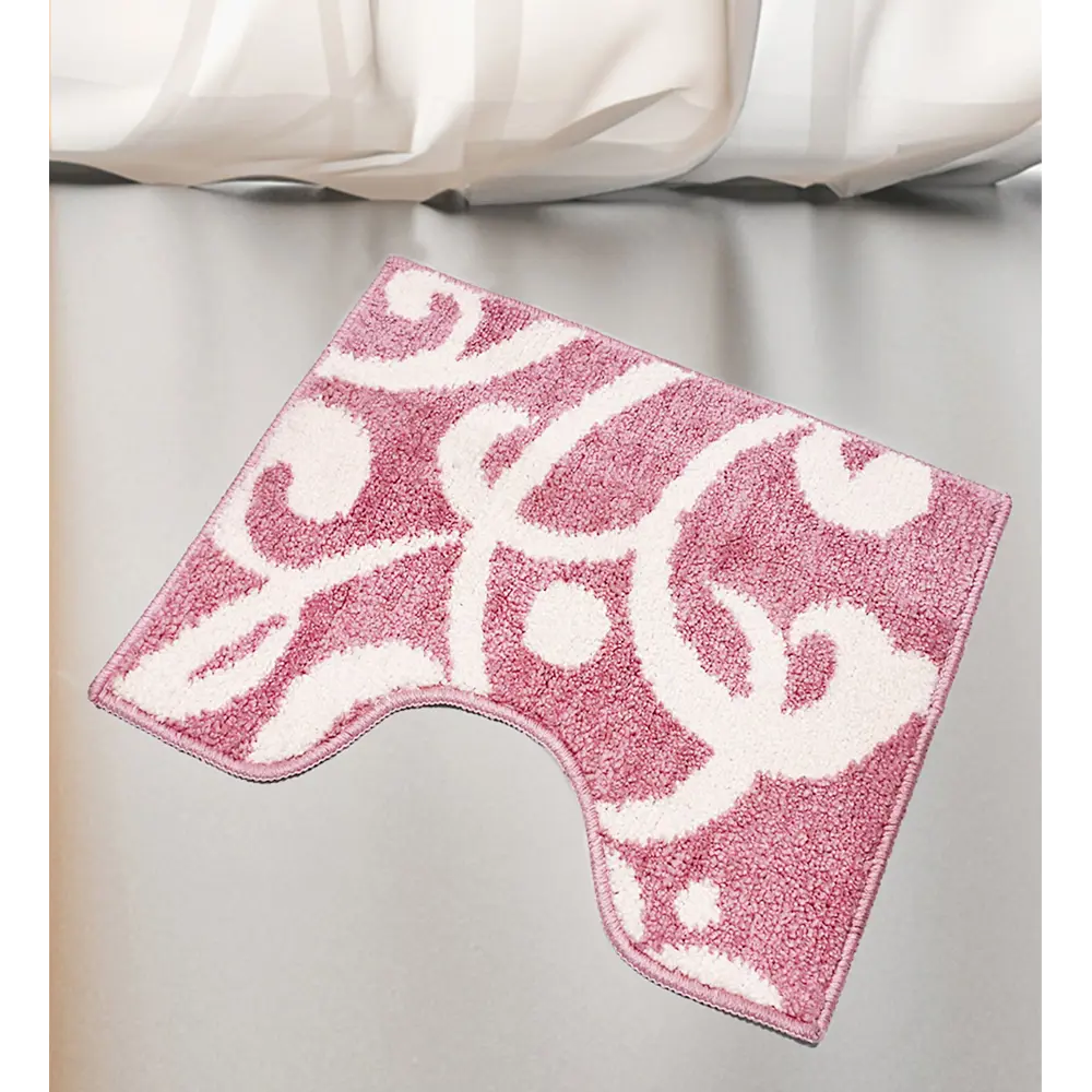 Коврик для туалета Mr Penguin Узоры, 40х50 см, микрофибра, цвет розовый STLM-2053938 - Вид №4