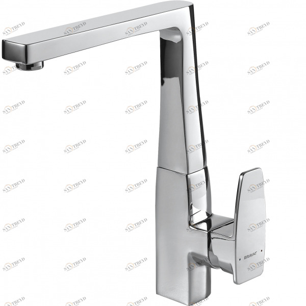 Смеситель для кухни с высоким поворотным изливом RIFFLE F772106C bravat
