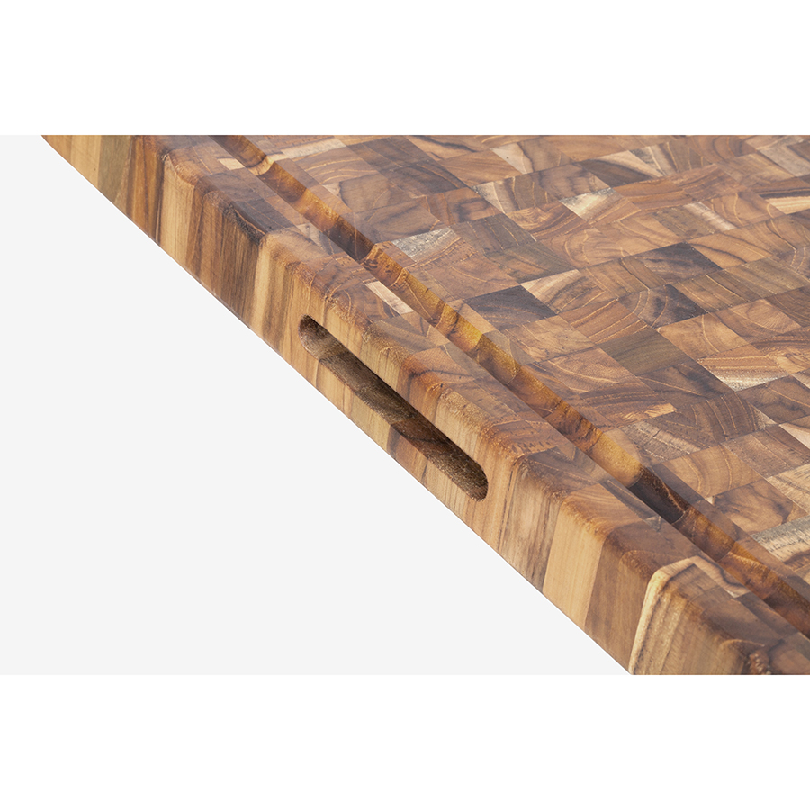 TH333 Доска разделочная торцевая butcher block с желобом для сока 61х46 см TEAKHAUS  - Вид №5