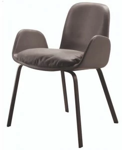 more Мягкое кожаное кресло с подлокотниками