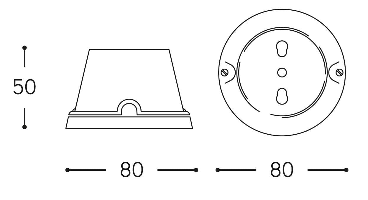 Керамическая одиночная электрическая розетка Aldo Bernardi Polluce ARCH-00125404 - Вид №2