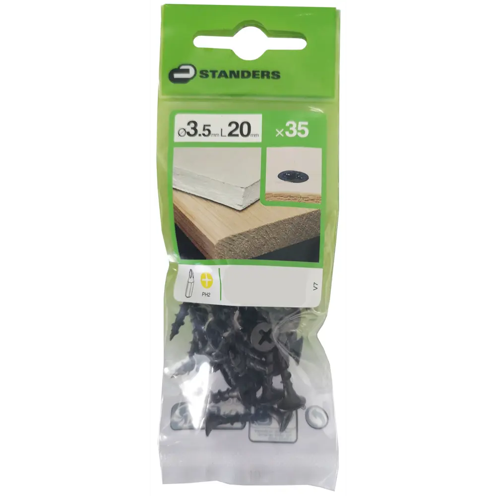 Саморезы для дерева STANDERS фосфатированные 3.5x20, 35 шт. 82232151 STLM-2120329  - Вид №2