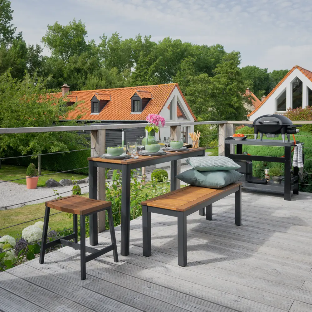 Набор из 2-х табуретов Naterial Oris алюминий цвет эвкалипт STLM-2004983 - Вид №10