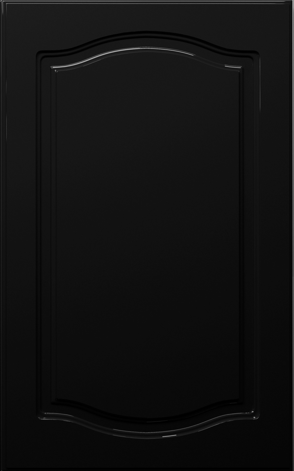 Фасады для кухни Классика Фрезеровка «Классика двойная» Черный глянец №212 SIDAK SIST1175-203