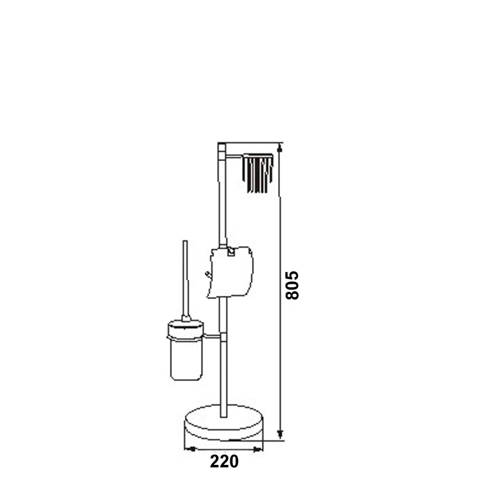 Стойка Raiber RYB690 3 в 1 (ерш, бумагодержатель, держатель для освежителя) RYB690 Santreyd  - Вид №2