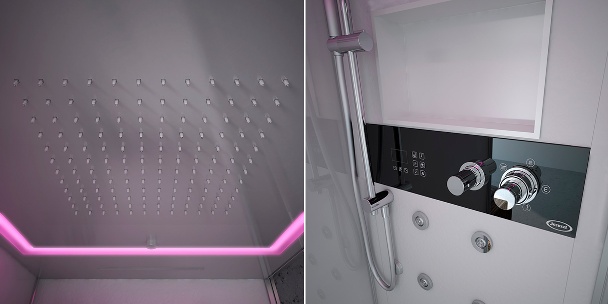 Душевая кабина угловая Frame 120 TT 9448-254A Jacuzzi 9448254A - Вид №2