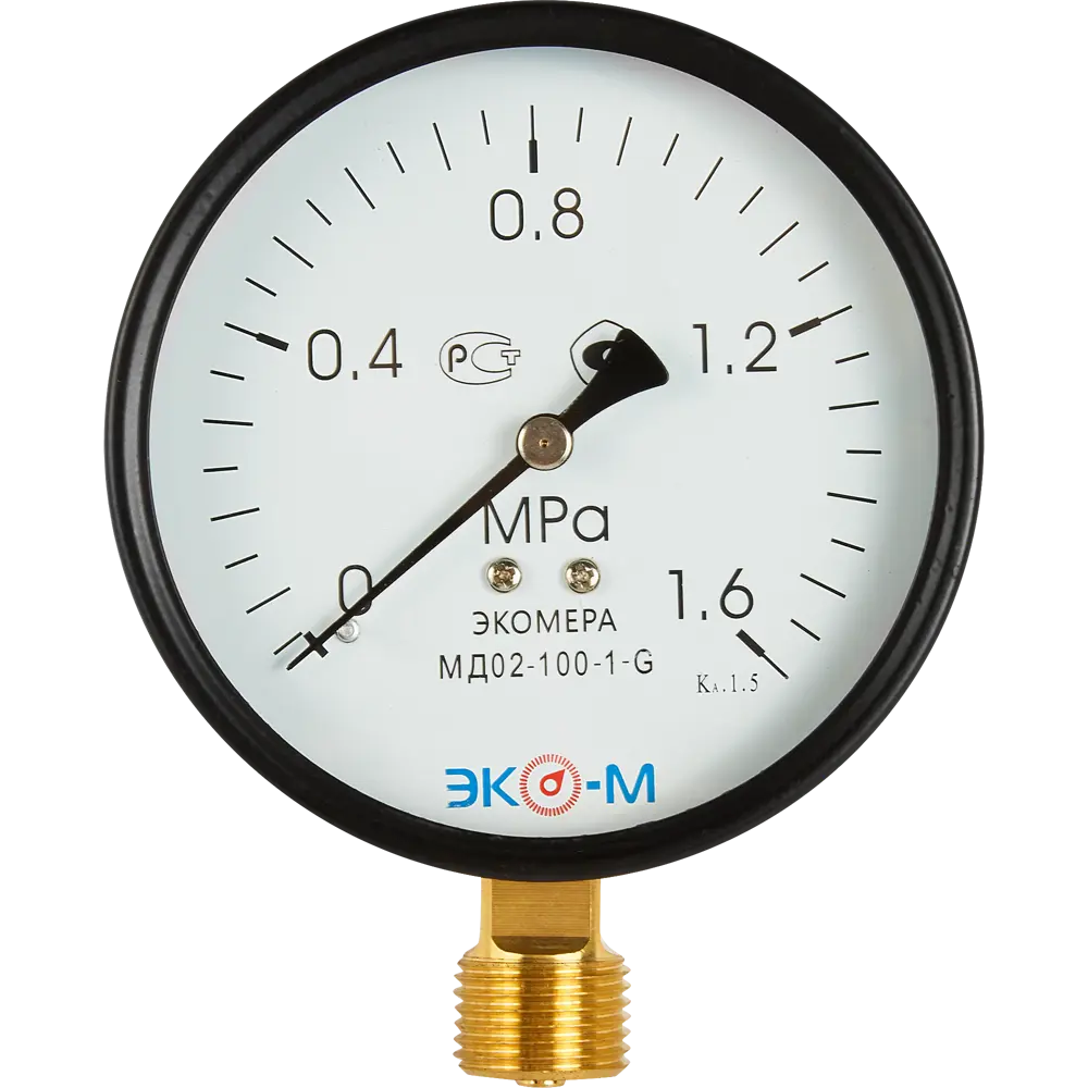 Манометр радиальный Росма МД 02 16 бар 1/2" 100 мм 87769321 STLM-2007284 Santreyd 