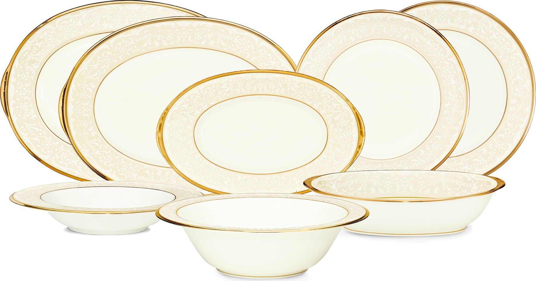 10671267 Noritake Сервиз столовый Noritake Белый дворец на 6 персон 23 предмета Фарфор 