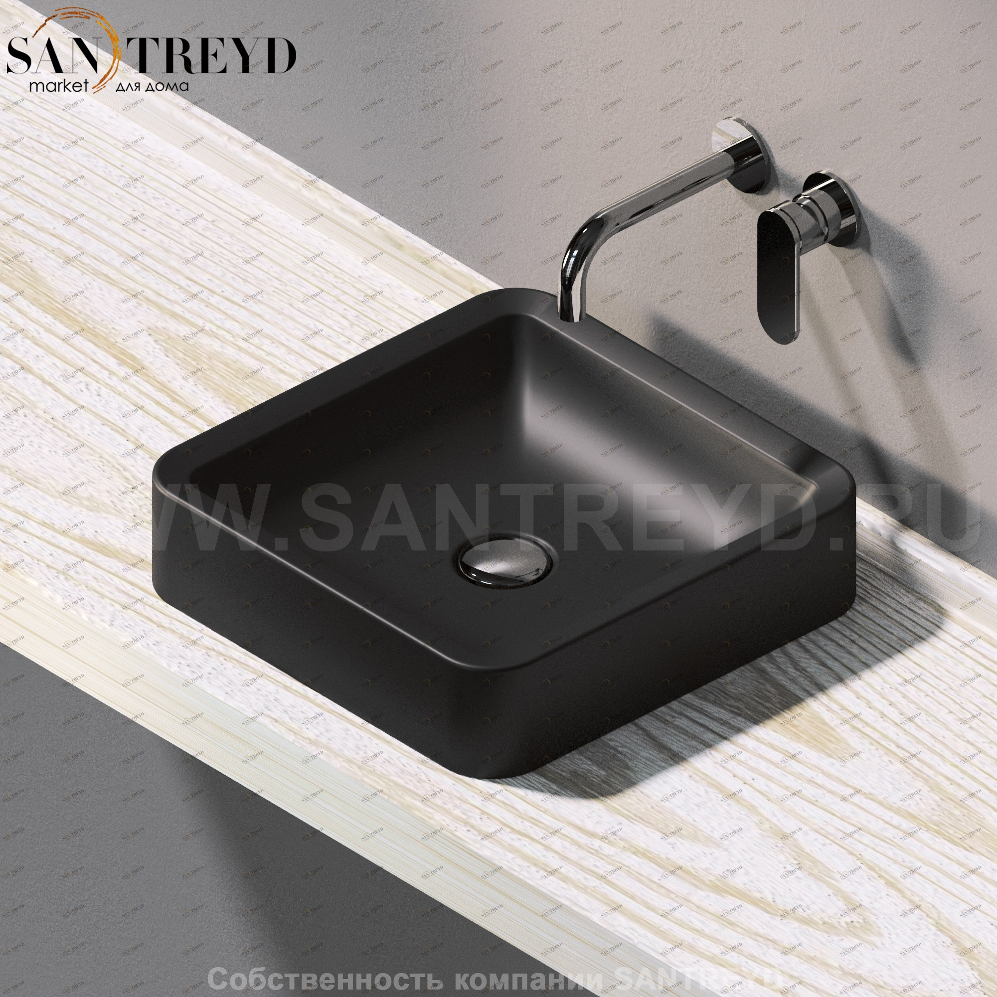 NL40A7006 Накладная раковина под столешницу  квадратная Ceramica Flaminia Nile