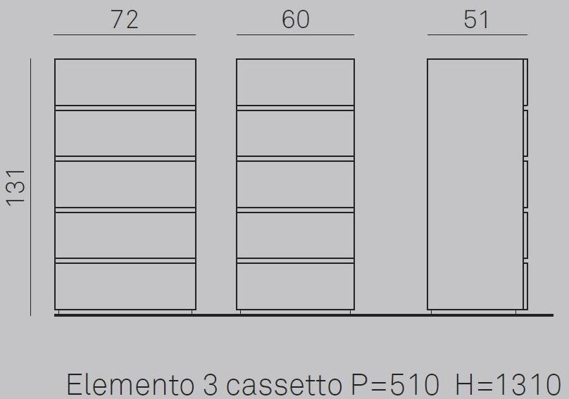 Gruppo Tomasella Лакированный комод со встроенными ручками Replay sun-id-1480996 - Вид №1