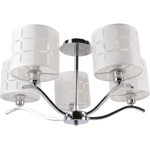 Люстра потолочная «Escada», 5 ламп, 15 м², цвет хром/белый