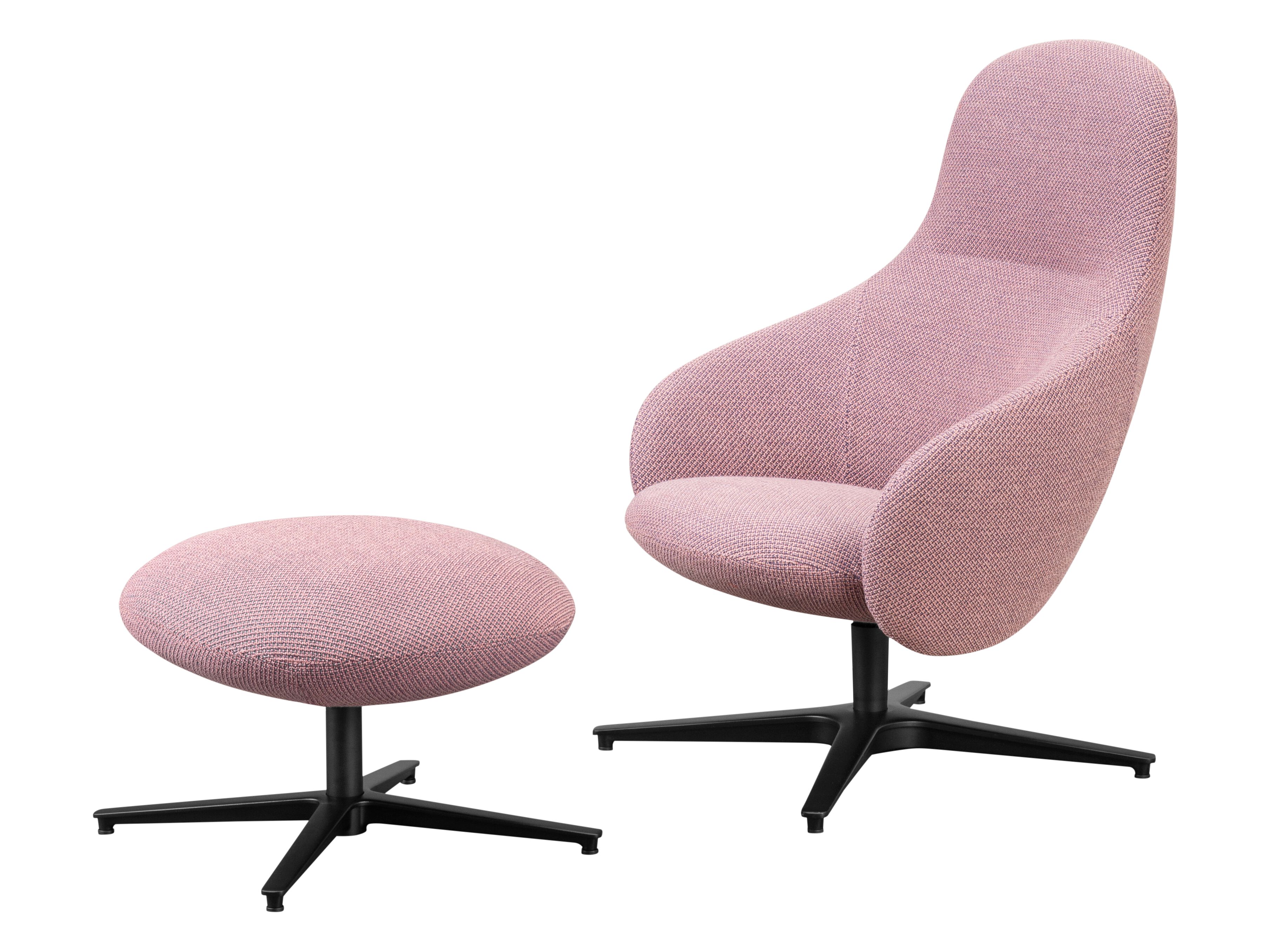 Тканевое кресло с подлокотниками и алюминиевым основанием с 4 спицами Miniforms Nebula ARCH-00125423