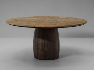 Круглый мраморный обеденный стол