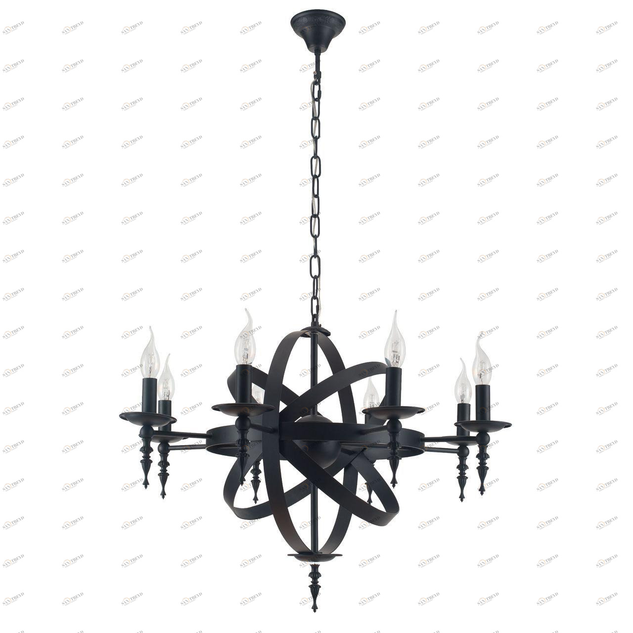 Дизайнерская подвесная люстра Spot Light Cage 9500804 черная SPOT LIGHT ДИЗАЙНЕРСКИЕ, CAGE 108228 Черный 