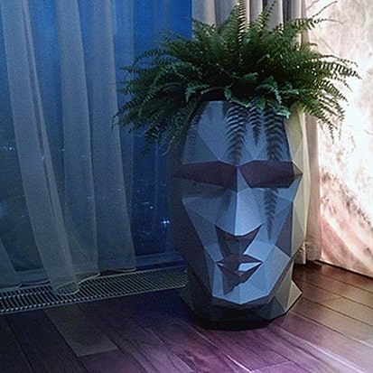 070293 Кашпо матовое синее 42см Vondom Adan - Вид №3