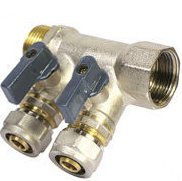 Коллектор с шаровыми кранами для м/п труб FM 3/4х3/4х16х2 AQL 1311 AQUAPEX 21164 - Вид №1