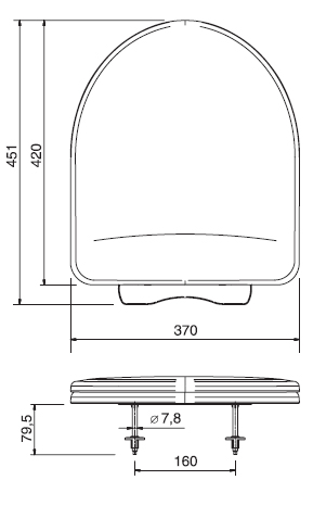 161411 Крышка сиденье для унитаза ОРИО  - Вид №1