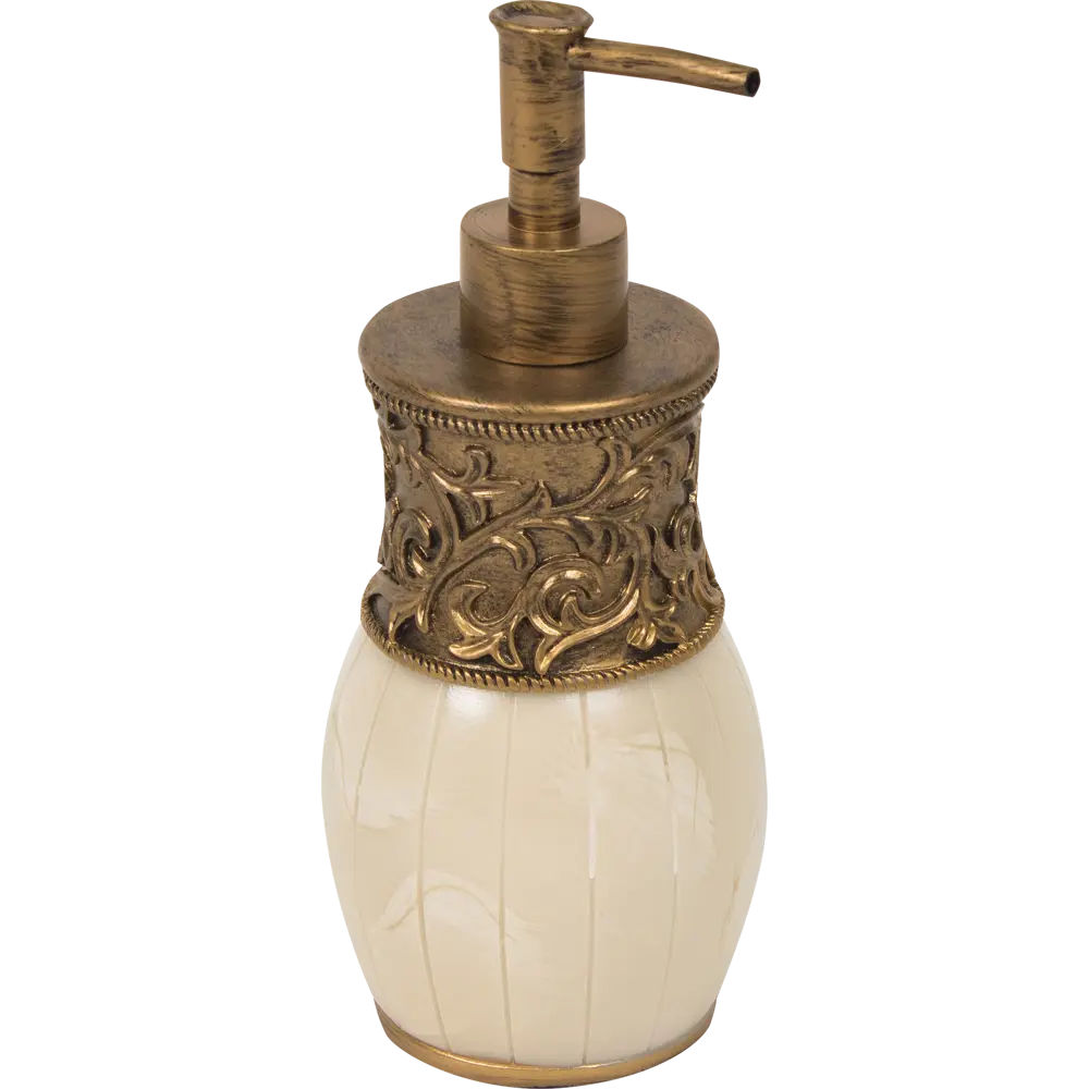 Дозатор для жидкого мыла настольный «Флоренция» полирезина цвет бежевый SWENSA STLM-2036789