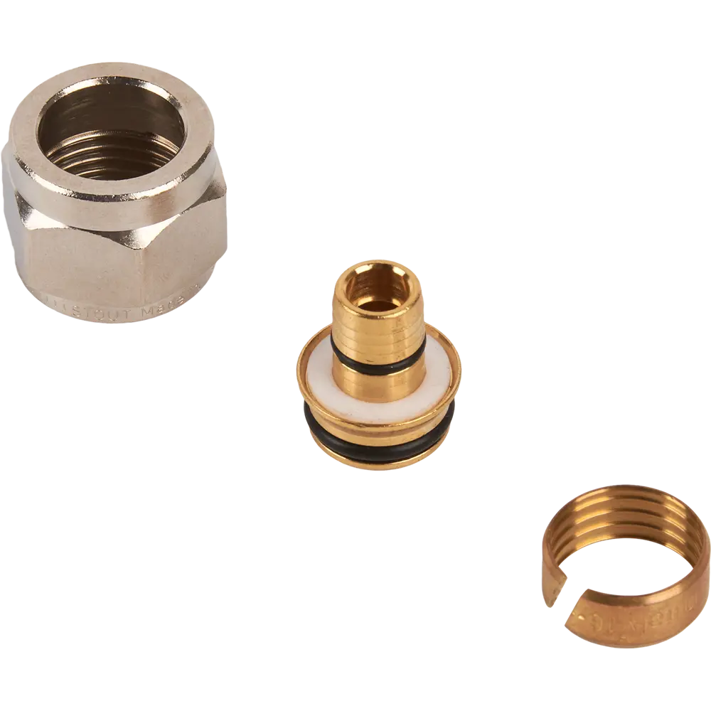 Евроконус для металлопластиковой трубы Stout 1/2"x16x2.6 мм ВР латунь SFC-0026-162612 83671388 STLM-2071153  - Вид №1