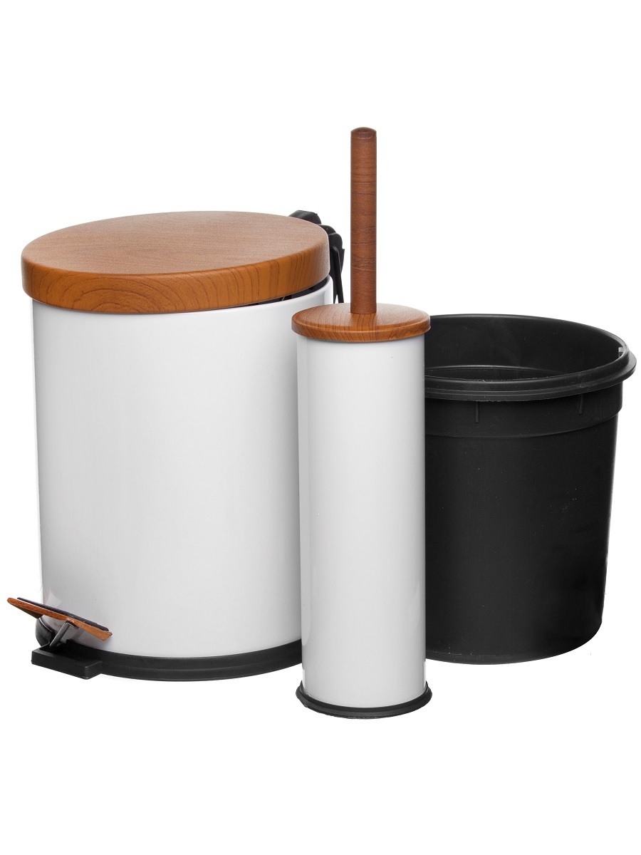 Набор аксессуаров для ванны Aquila Wood 2Set White NAVAKO 11088 - Вид №2