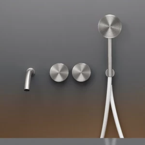 Настенные 2 прогрессивных смесители, установленные для ванной с носиком L. 170 мм и круглые ручной душ диаметр 80 мм  GIO26H CEADESIGN